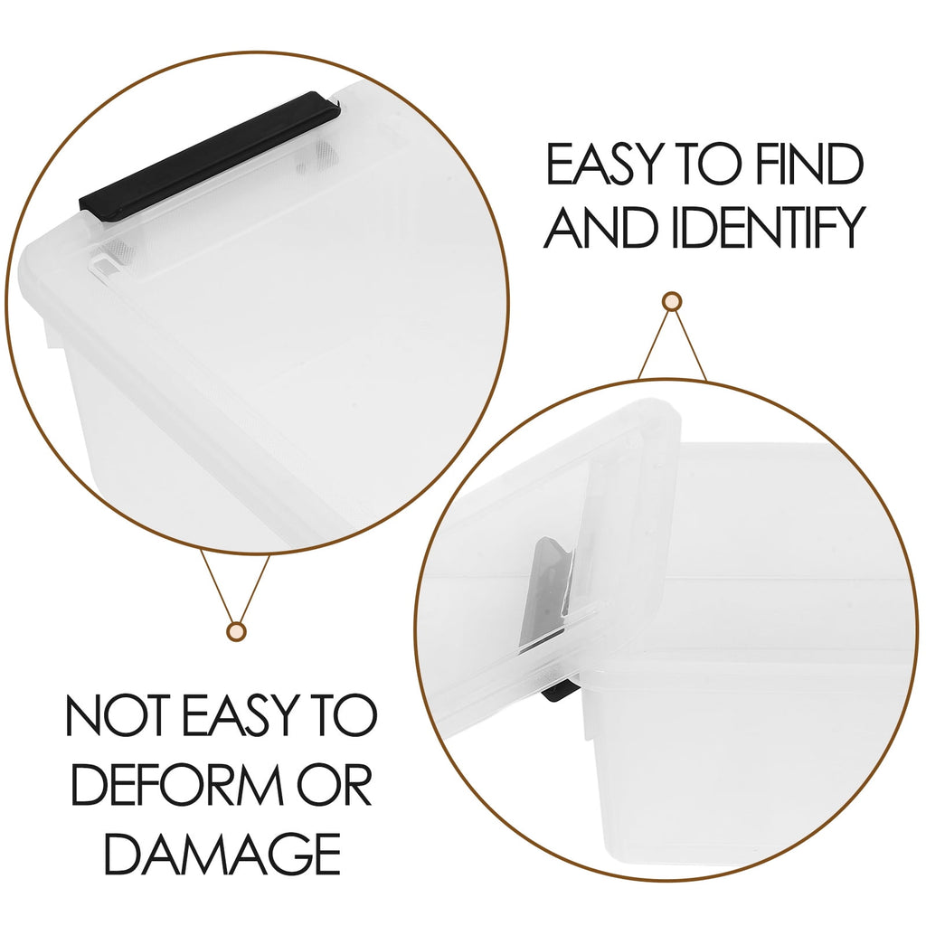 Document Plastic Storage Box Sleek Design For Office Workers 1Pack 11.8X9.1X5.6In - Image 3