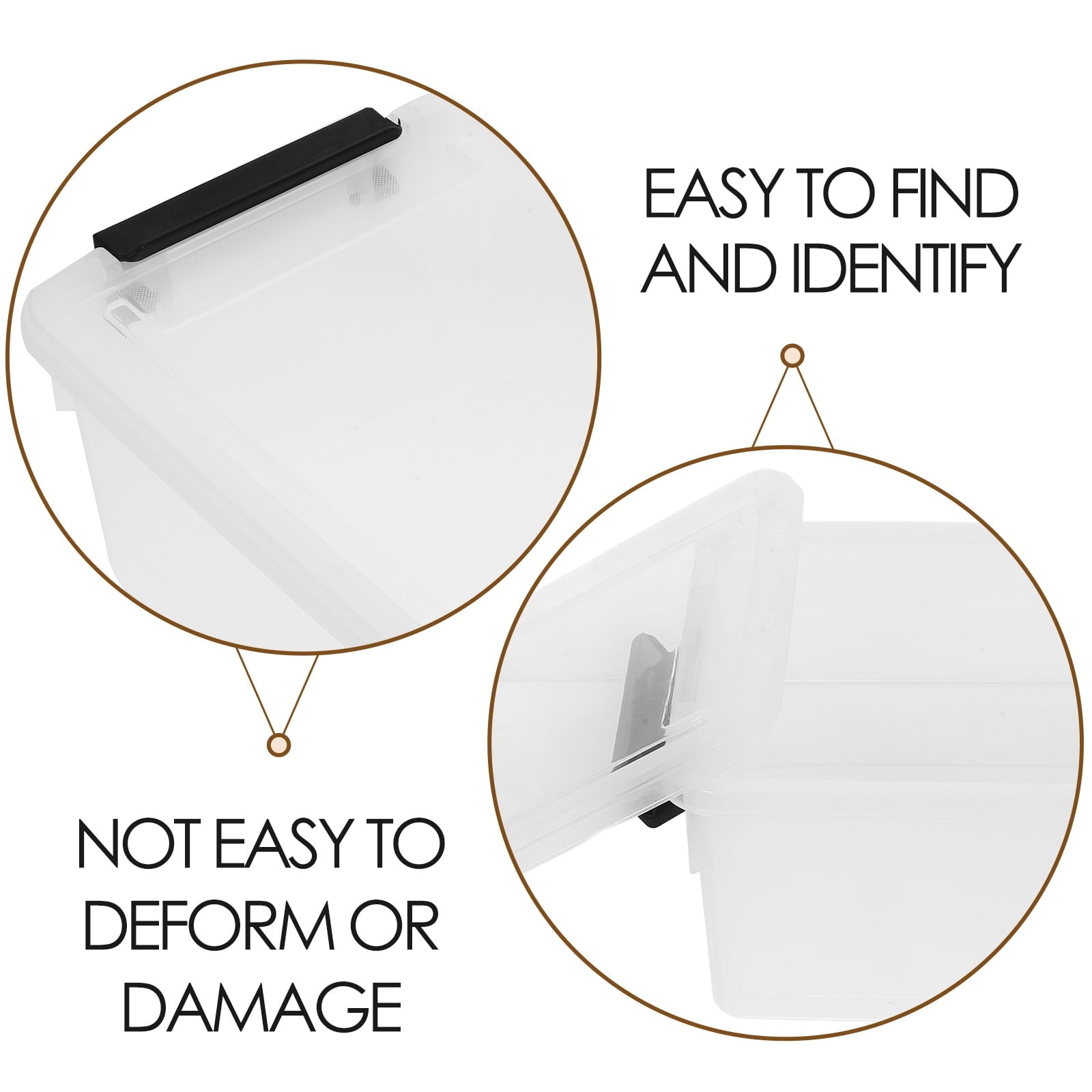 Document Plastic Storage Box Sleek Design For Office Workers 1Pack 11.8X9.1X5.6In - Image 3