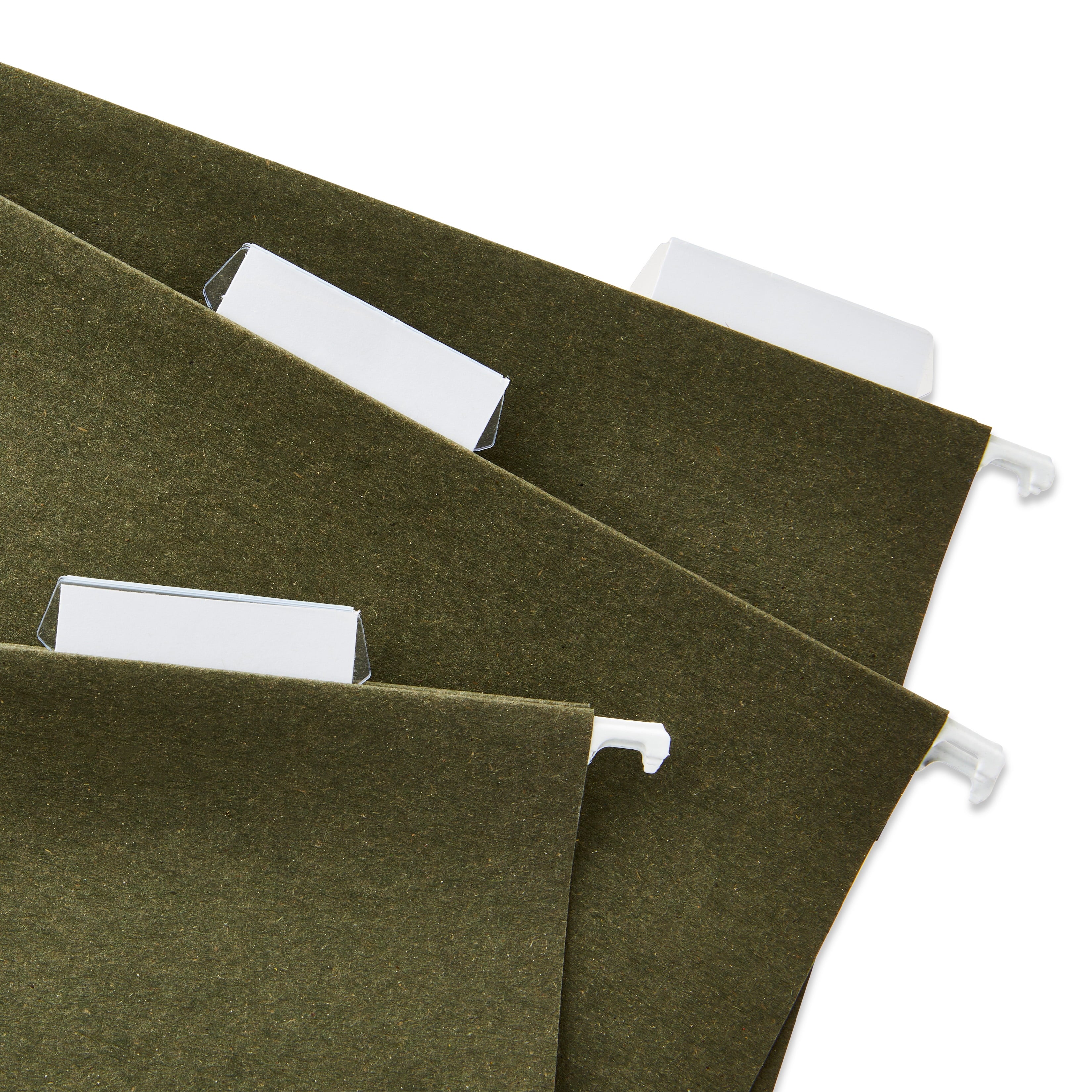 Folders, Letter Size, 1/5 Cut Tabs and Inserts, Box of 25, Standard Green - Image 4