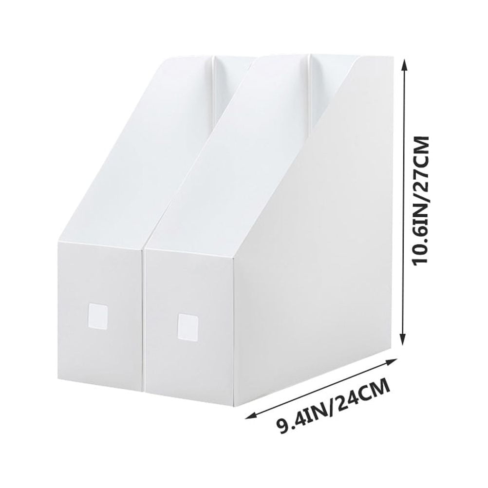 File folder storage box 3Pcs File Document Box Book Storage Rack Plastic Files Books Holders Office Magazine Holder - Image 5