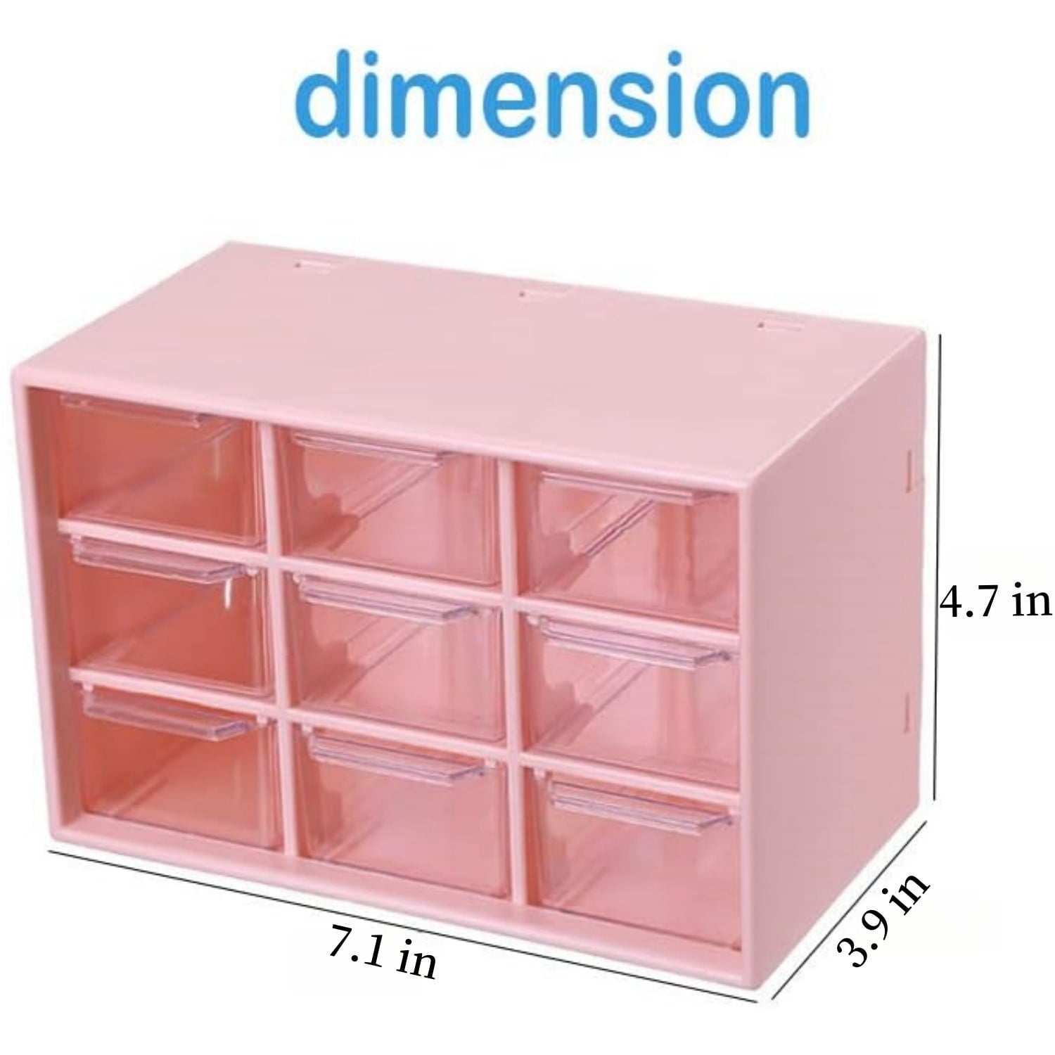 Desktop Plastic Organizer,Drawer Storage Box with 9 Mini Drawers,Drawer Storage Case,Office Supplies Storage Box,Smal... - Image 2