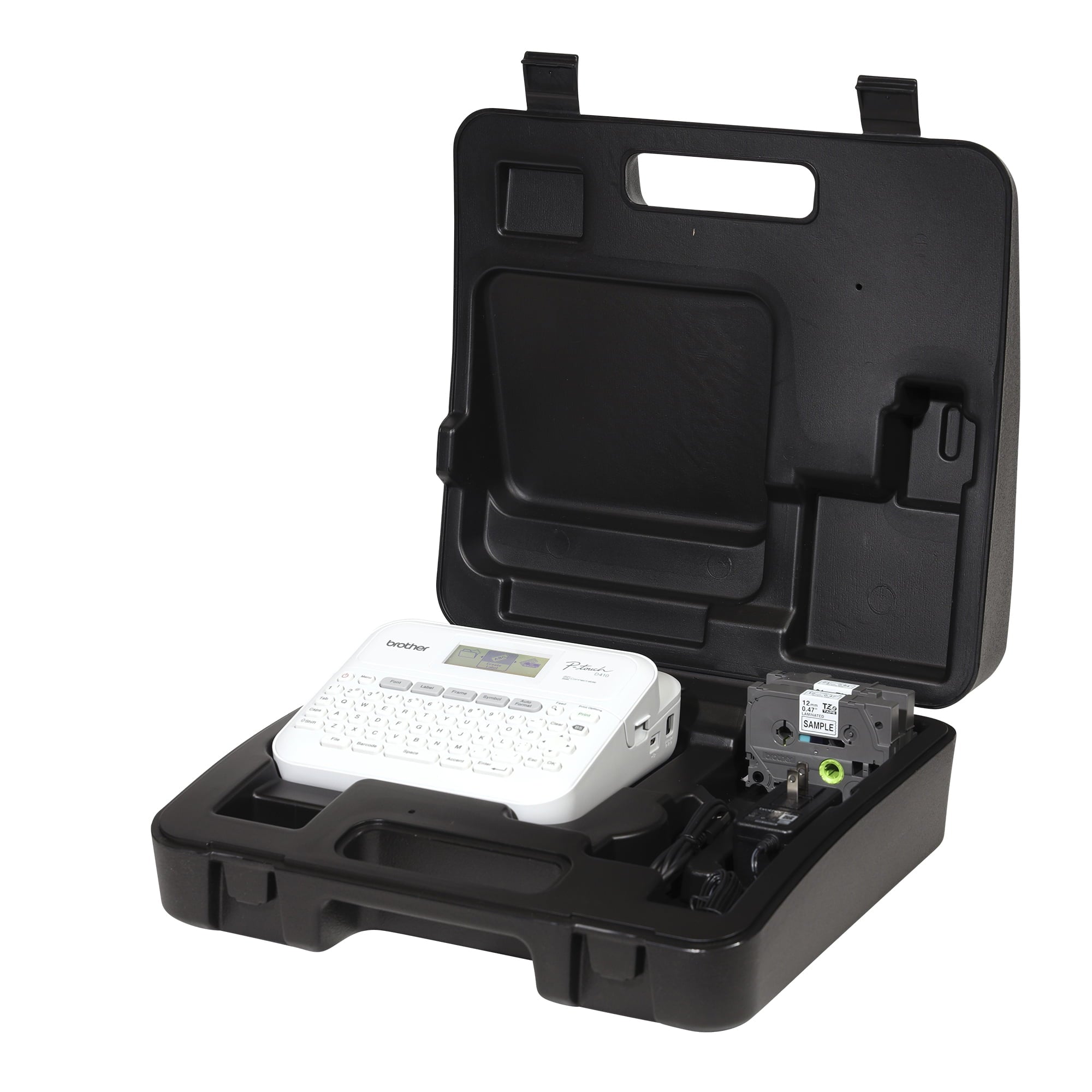 Home / Office Advanced Cected Label Maker , Includes Carry case and 4m Black Print on Clear Sample Label Tape ~1/2 (1... - Image 3