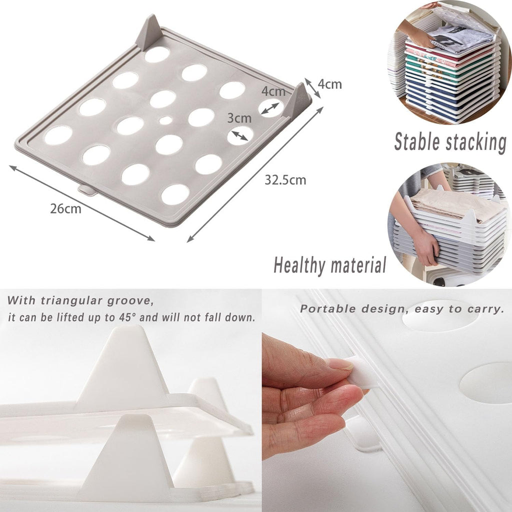 10 Pcs T Shirt Organizer Closet Organizer Stackable Durable Clothing Trays - Shirt Receipt Board Shirt Dividers File ... - Image 3