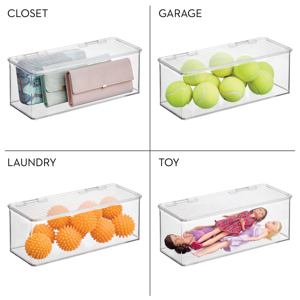iDesign Stackable Hinged-Lid Storage Box - Lidded Storage Box for Organizing the Kitchen, Bathroom, or Home Office - Image 6