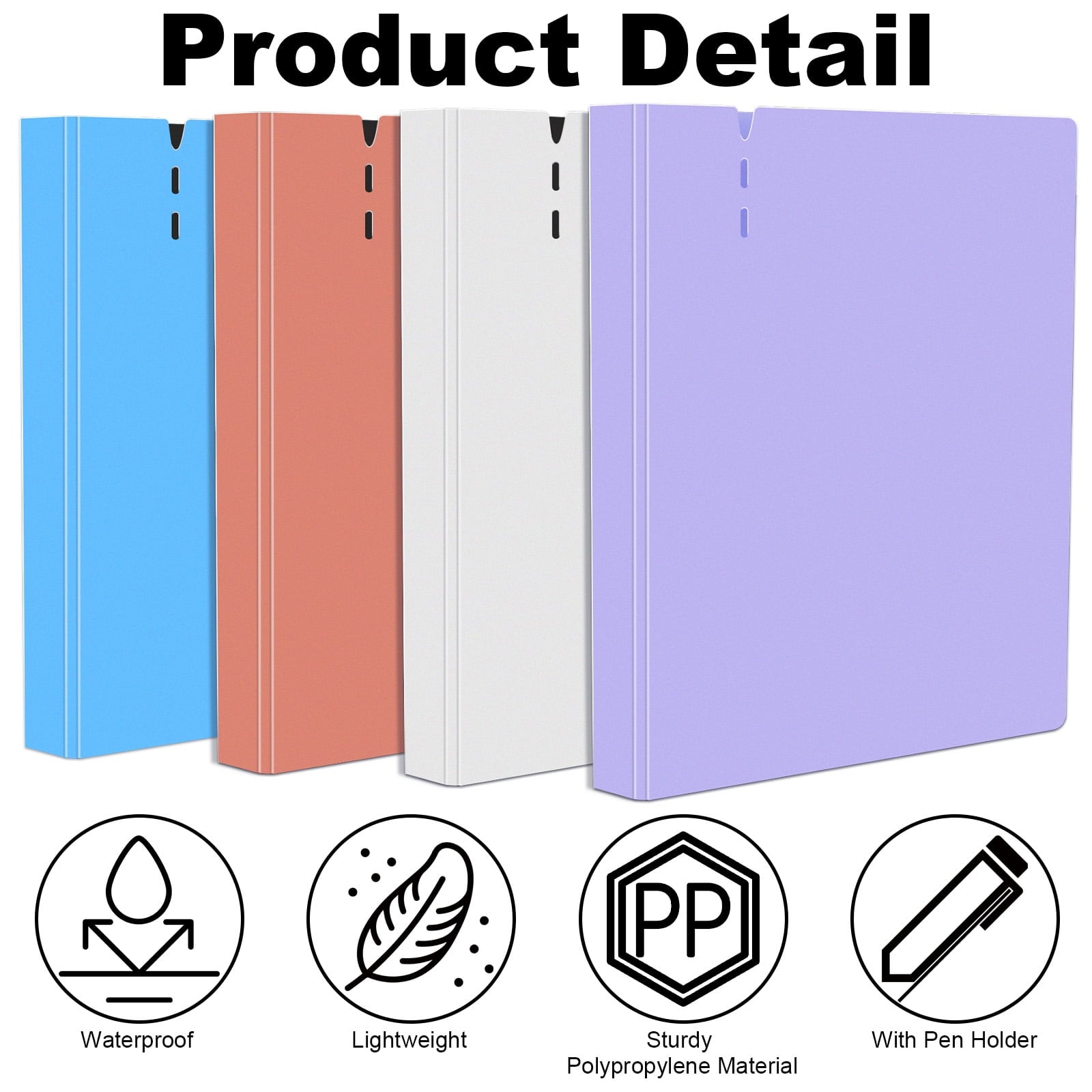 3 Ring Binder 1.2 inch, 4 Pack D Ring Binder, Assorted Colors, Large Capacity, Versatile Binders Fits 8.5'' x 11'' Le... - Image 5