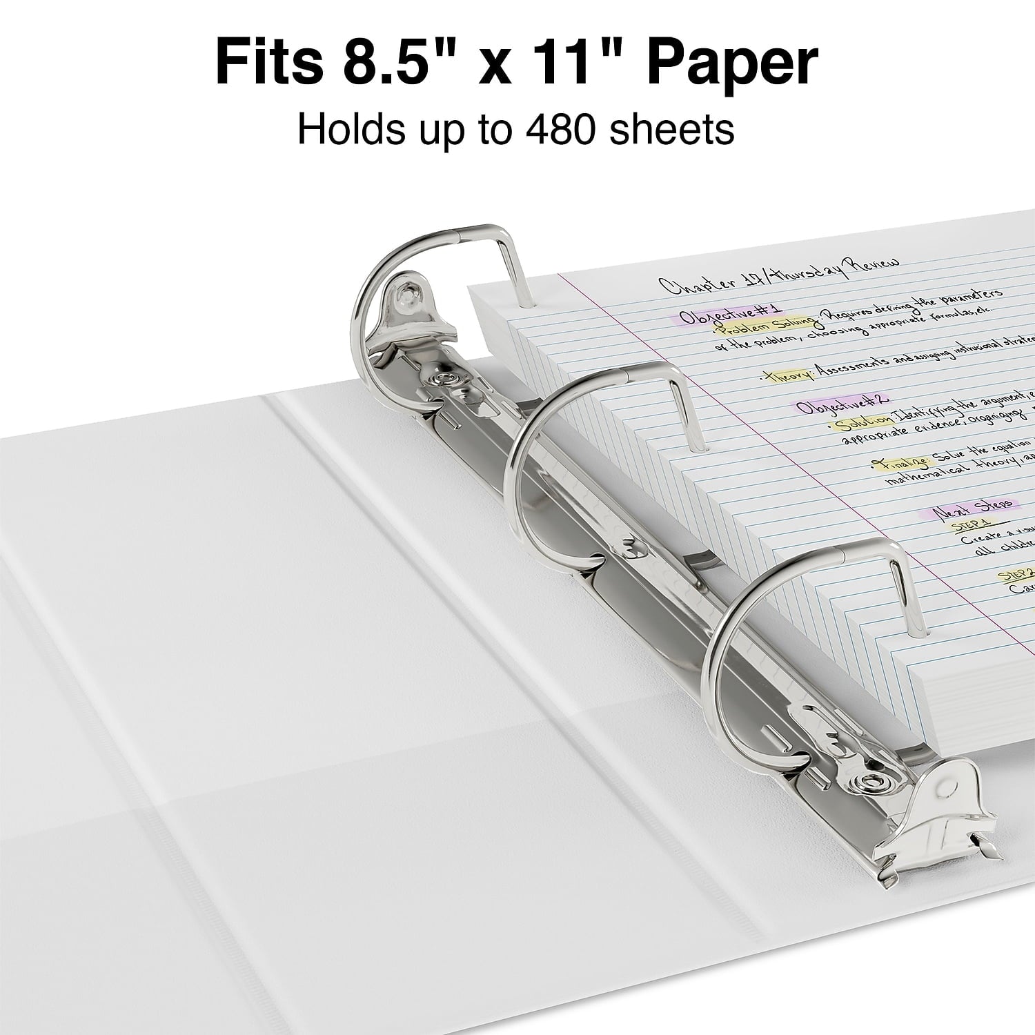 Standard 1.5" 3-Ring View Binders Black 12/Carton / - Image 3