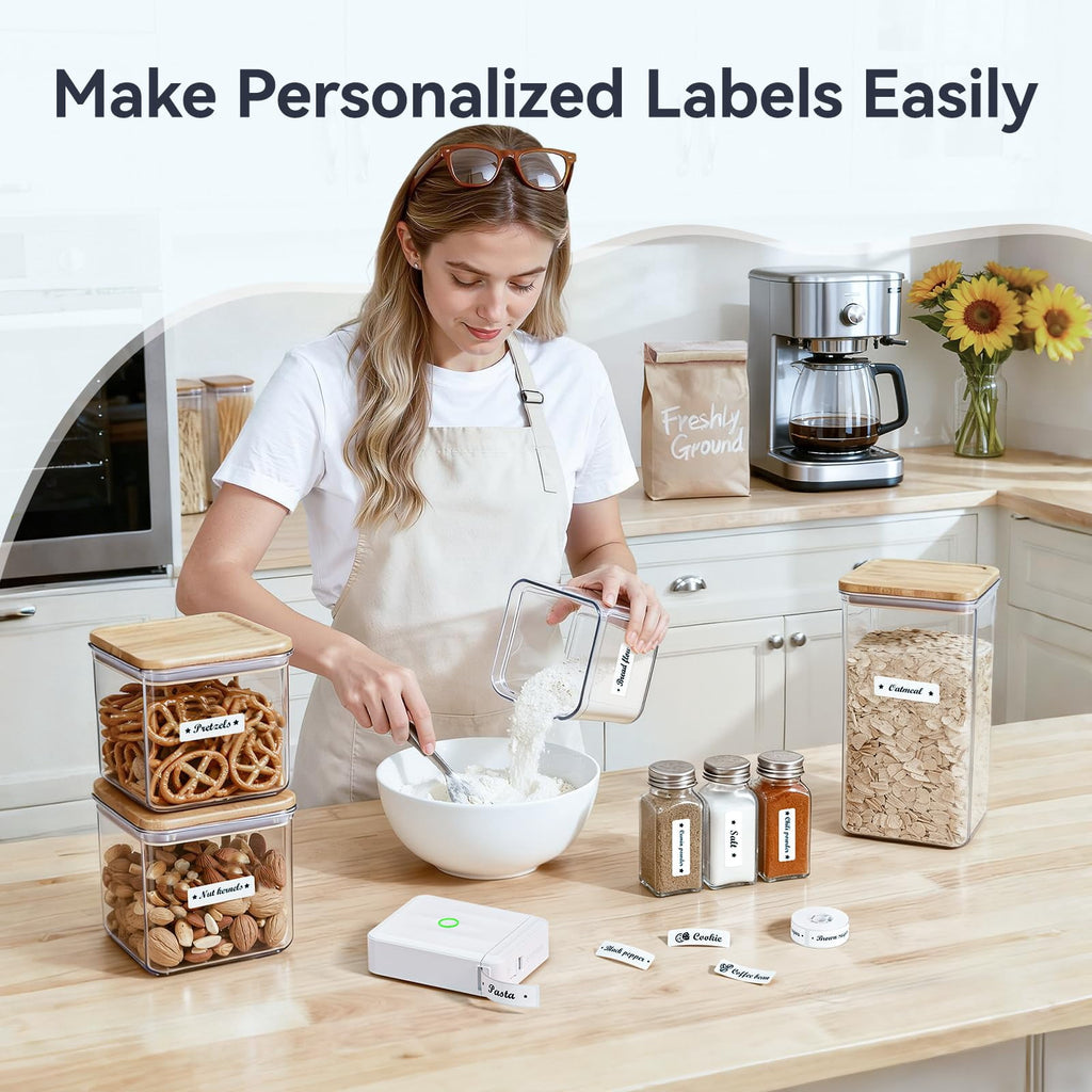 Mini Label Maker Machine With Tape Portable Thermal Printer Sticker Labeler Multiple Templates For Office Organizatio... - Image 4