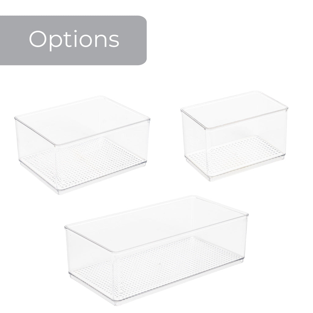 Medium Clear Plastic Organizer Bin for Bathroom Storage - Image 2
