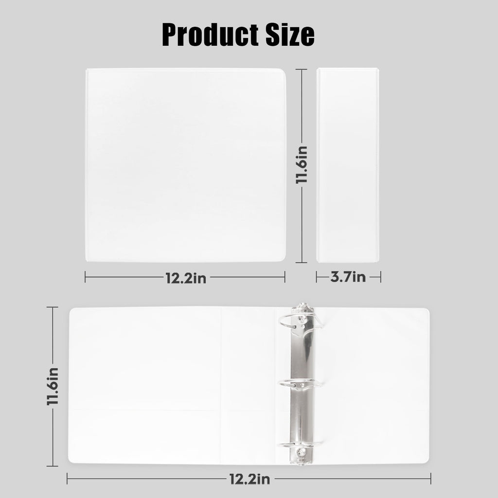Heavy-duty 3-inch 3 Ring Binder, D Ring with 725 Sheets Capacity, 10 Pack White - Image 3