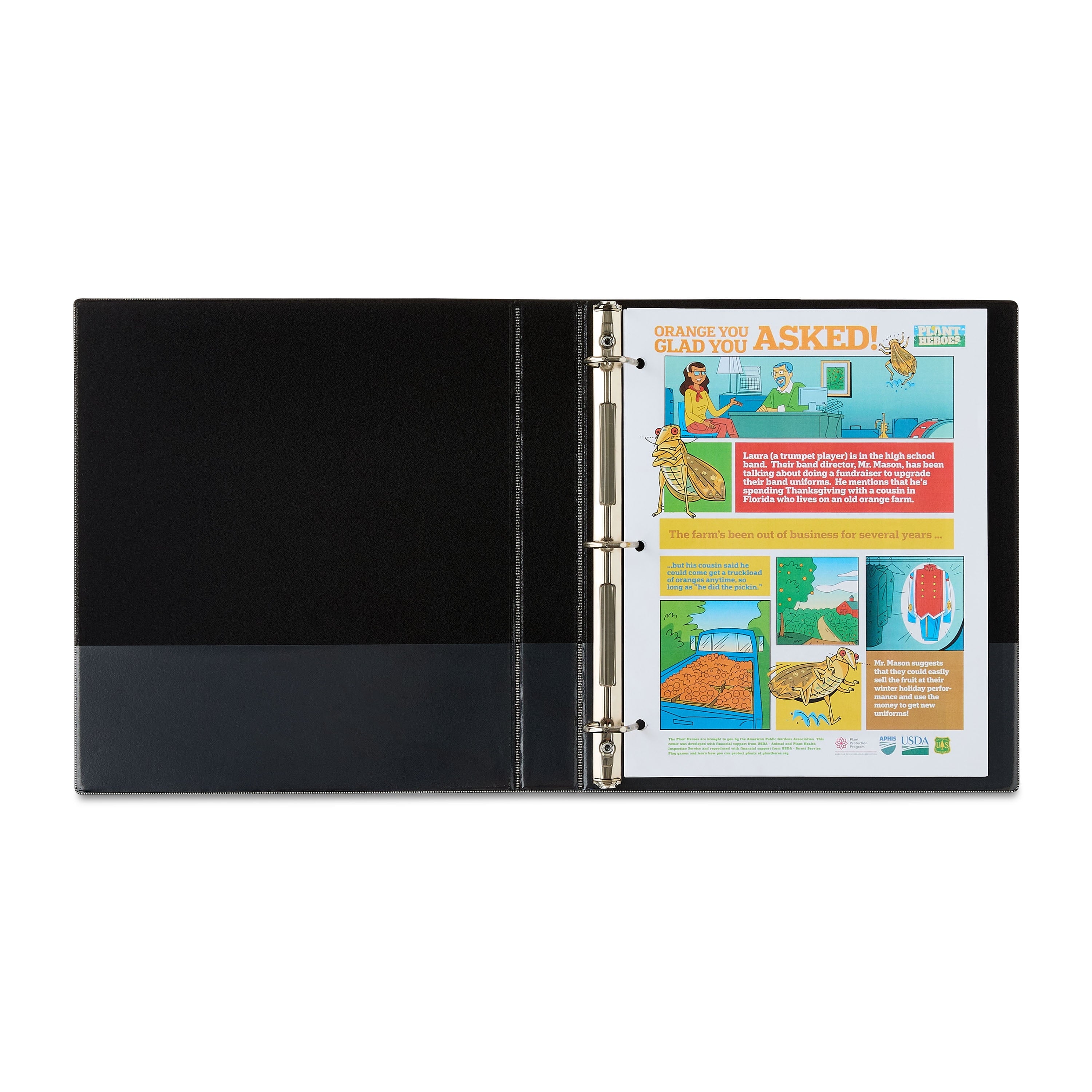 Durable View 1-inch D-Ring Binder, Black - Image 5