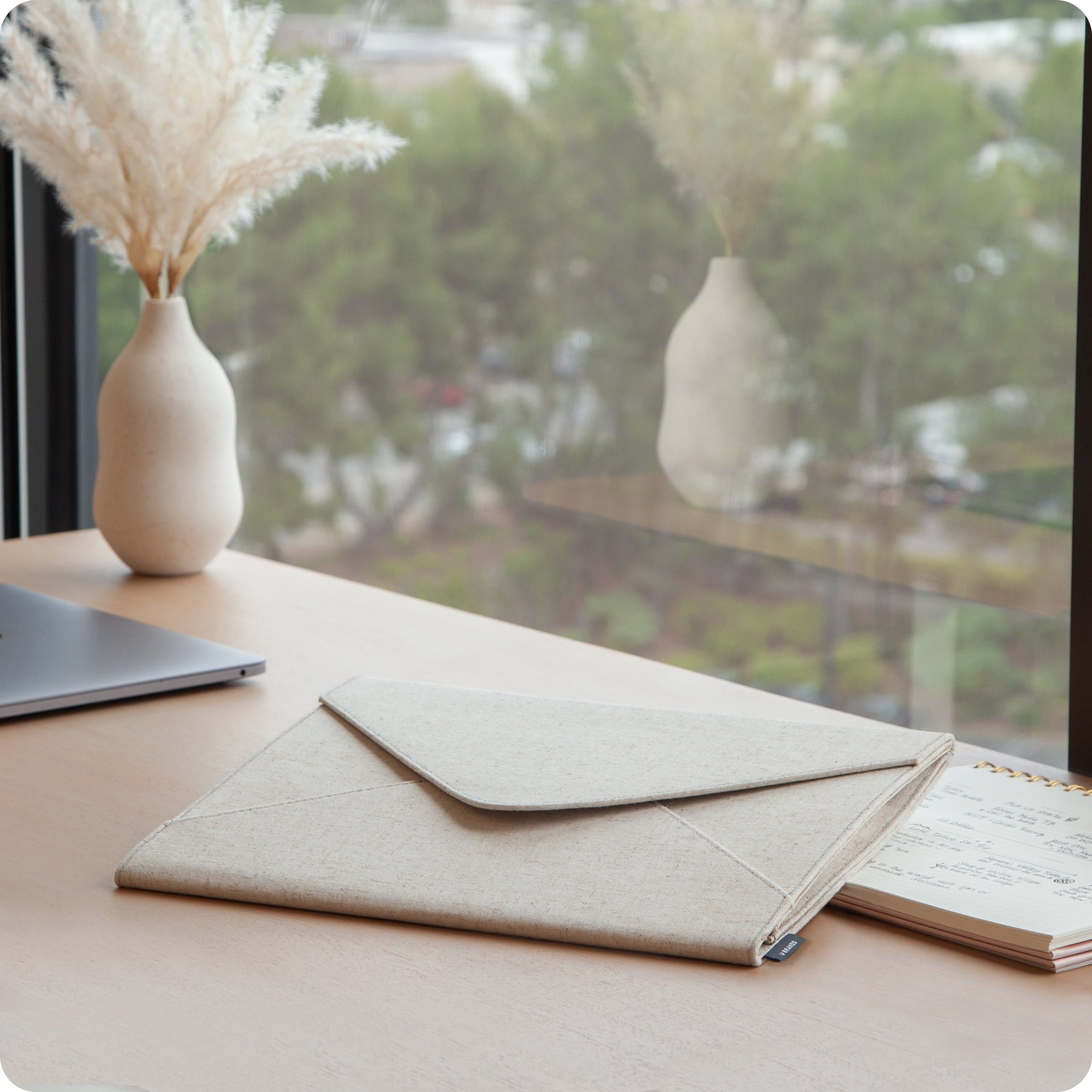 UBrandsLinen Document Holder File Sorter, 13 x 9.75in., Beige - Image 6