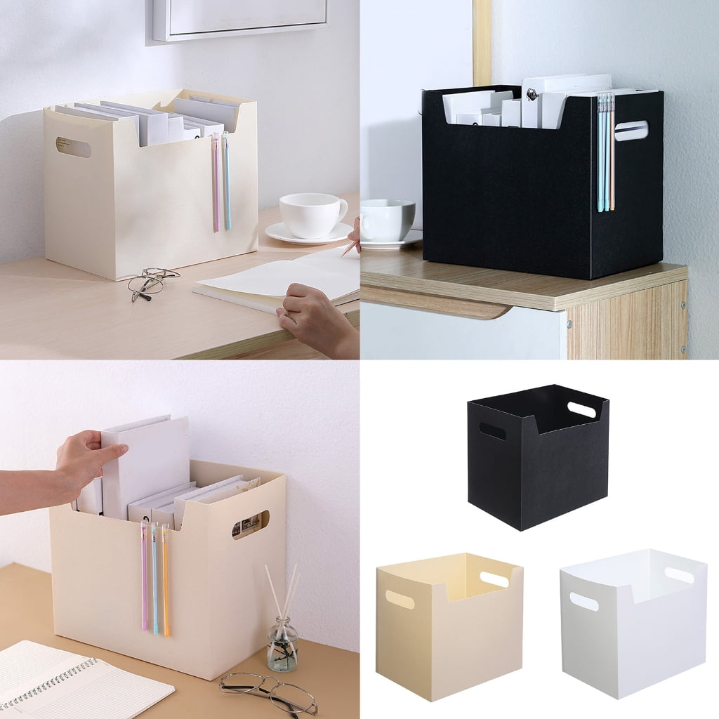 Jesscasday Desktop File Organizers File Holder Box Large Capacity File Storage Solution File Box File Holder Stand for Office Home - Image 2