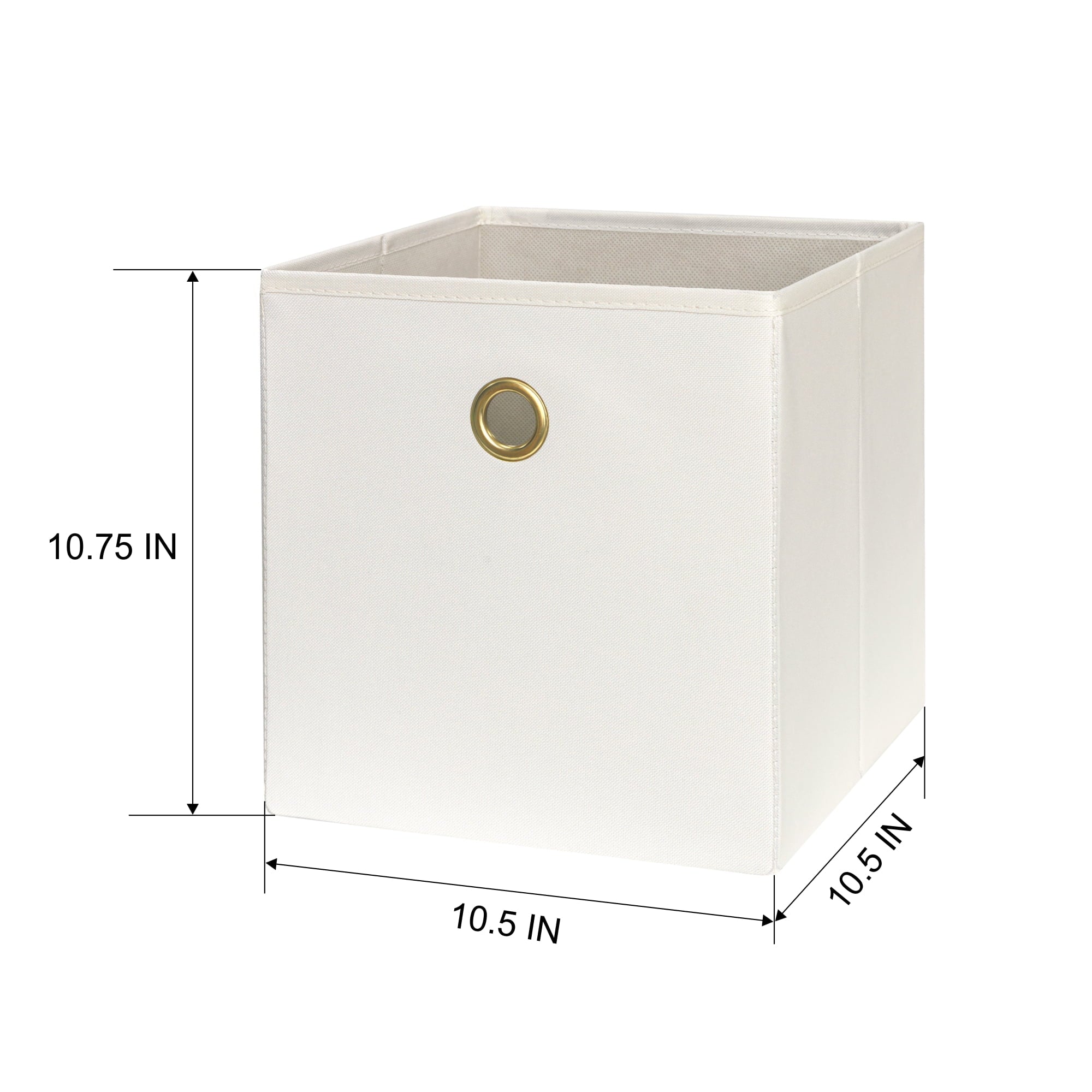 Collapsible Fabric Cube Storage Bins (10.5" x 10.5"), Vanilla Dream, 4 Pack - Image 6