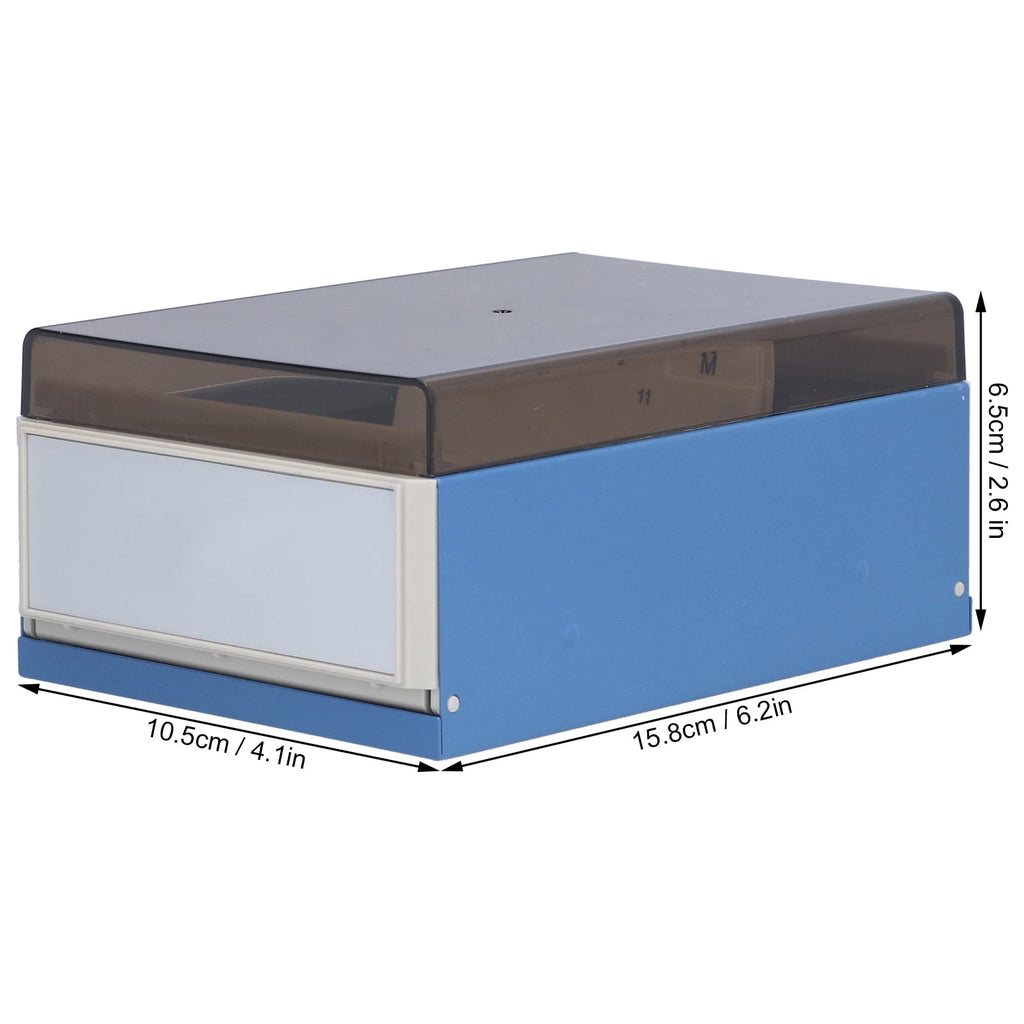 Index Card Holder Rolodex Business Card File Large Plastic Index Card Storage Box Office - Image 4