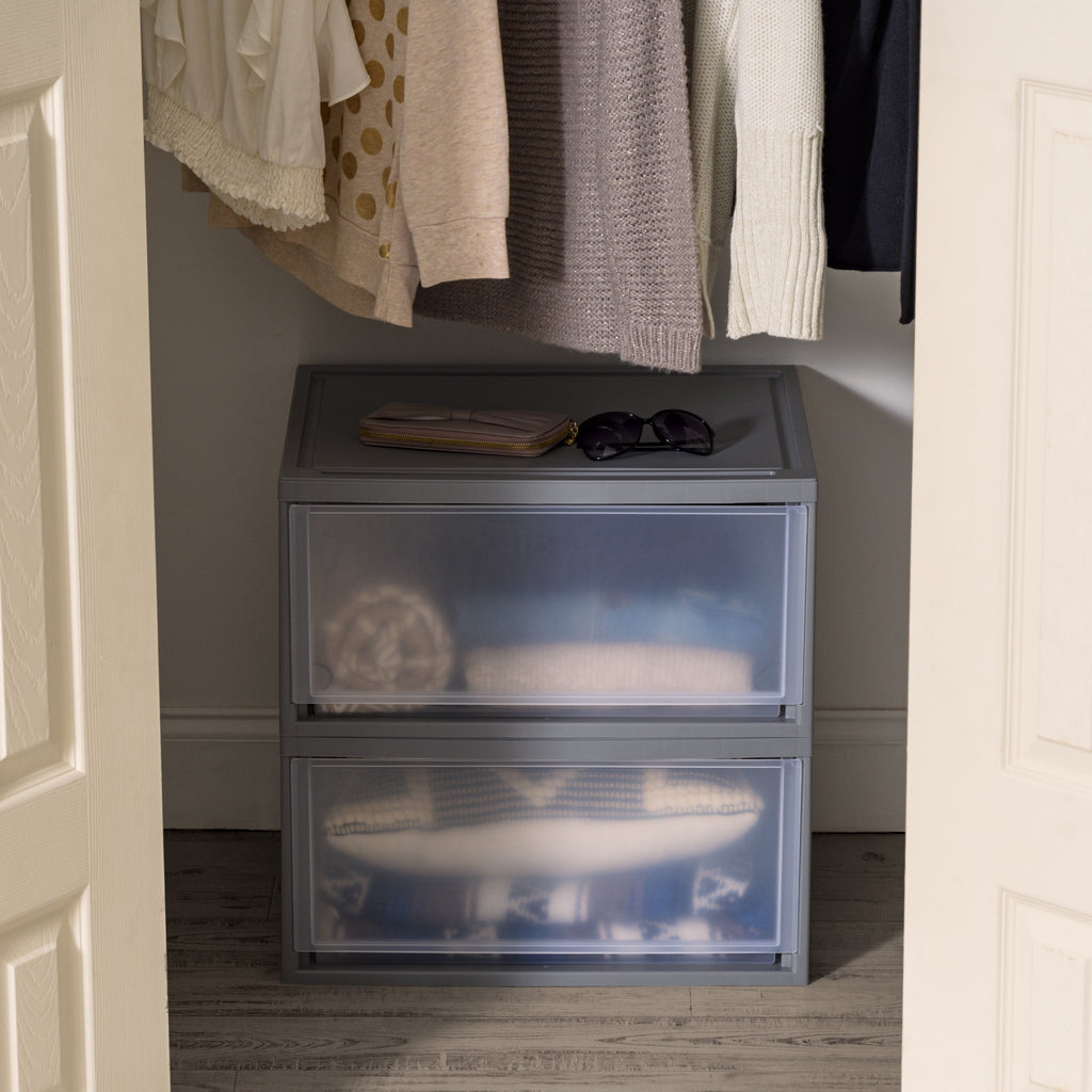 IRIS 47 Qt XLarge Plastic Drawers, Under Bed Storage Bins, Stackable, Modular 2Pk - Image 3