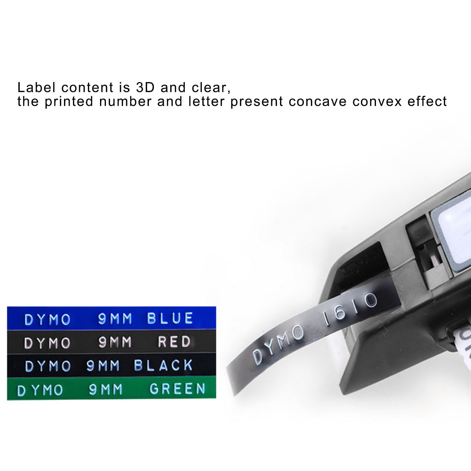 Embossing Label Maker Clear Number Letter One Hand Operation Durable ABS Label Making Embosser for Label DIY Red - Image 3