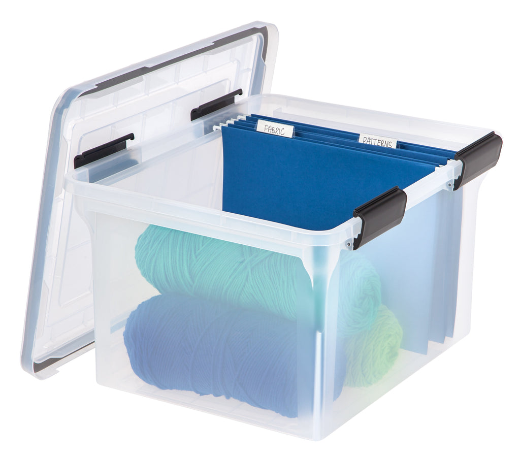 File Box WeatherPro File Organizer Plastic File Box for Letter/Legal File, Durable Lid and Seal w/ Secure Latching Bu... - Image 6