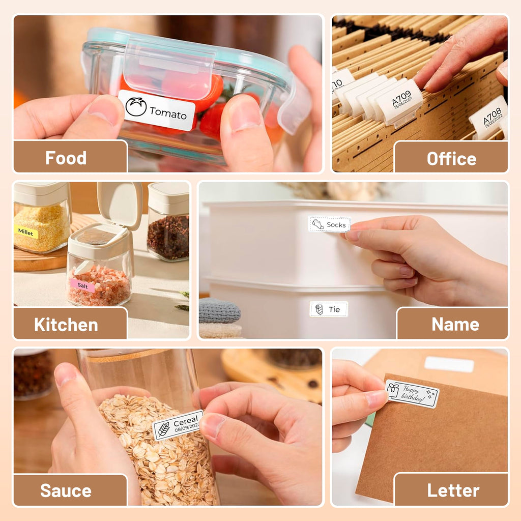 TRAB Label Maker Machine with Tape, Portable Bluetooth Mini Label Printer, Wireless Small Label Makers with Versatile... - Image 3