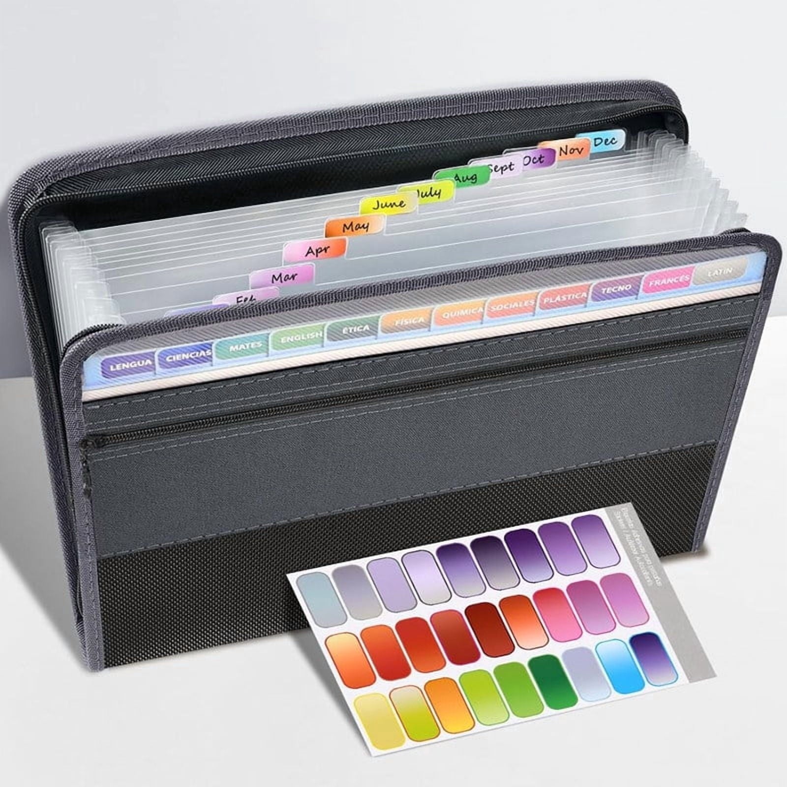 Document Expanding Folder with 13 Pockets Document with Handle & Labels, Portable Home Travel Safe Storage for Letter... - Image 5