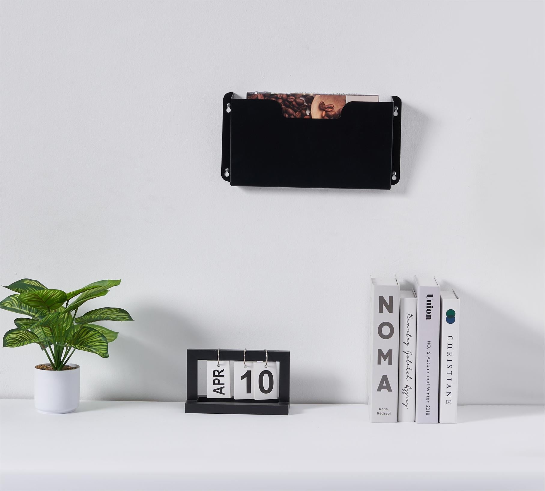 Single Unit Metal Wall Mount File Organizer Pocket File Holder Mail Organizer Office Wall Hanging Files Magazines Org... - Image 6