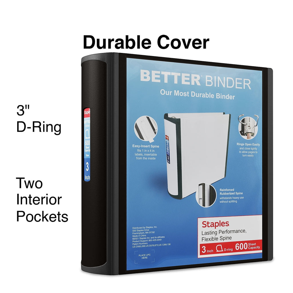 3" 3-Ring Better Binder Black (15126-CC) 702874 - Image 2