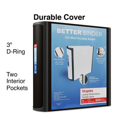 3" 3-Ring Better Binder Black (15126-CC) 702874 - Image 2