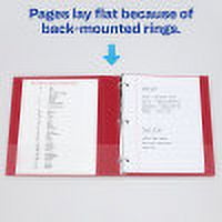 Durable Binder, 1" Slant Rings, 220-Sheet Capacity, DuraHinge, Red (27201) - Image 6