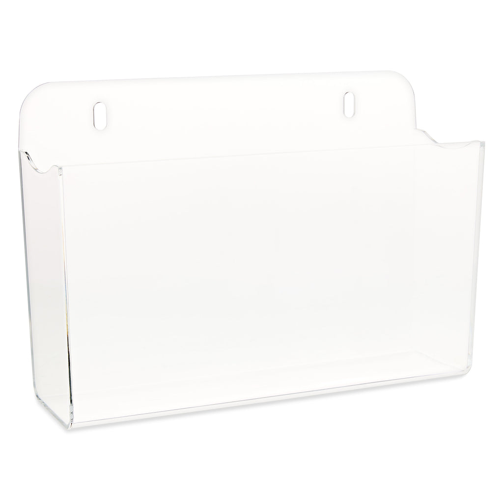 Pen+Gear Acrylic Wall Pocket, 12.28"x3.89"x8.66", Clear, File Organizers, Wall Mount - Image 2