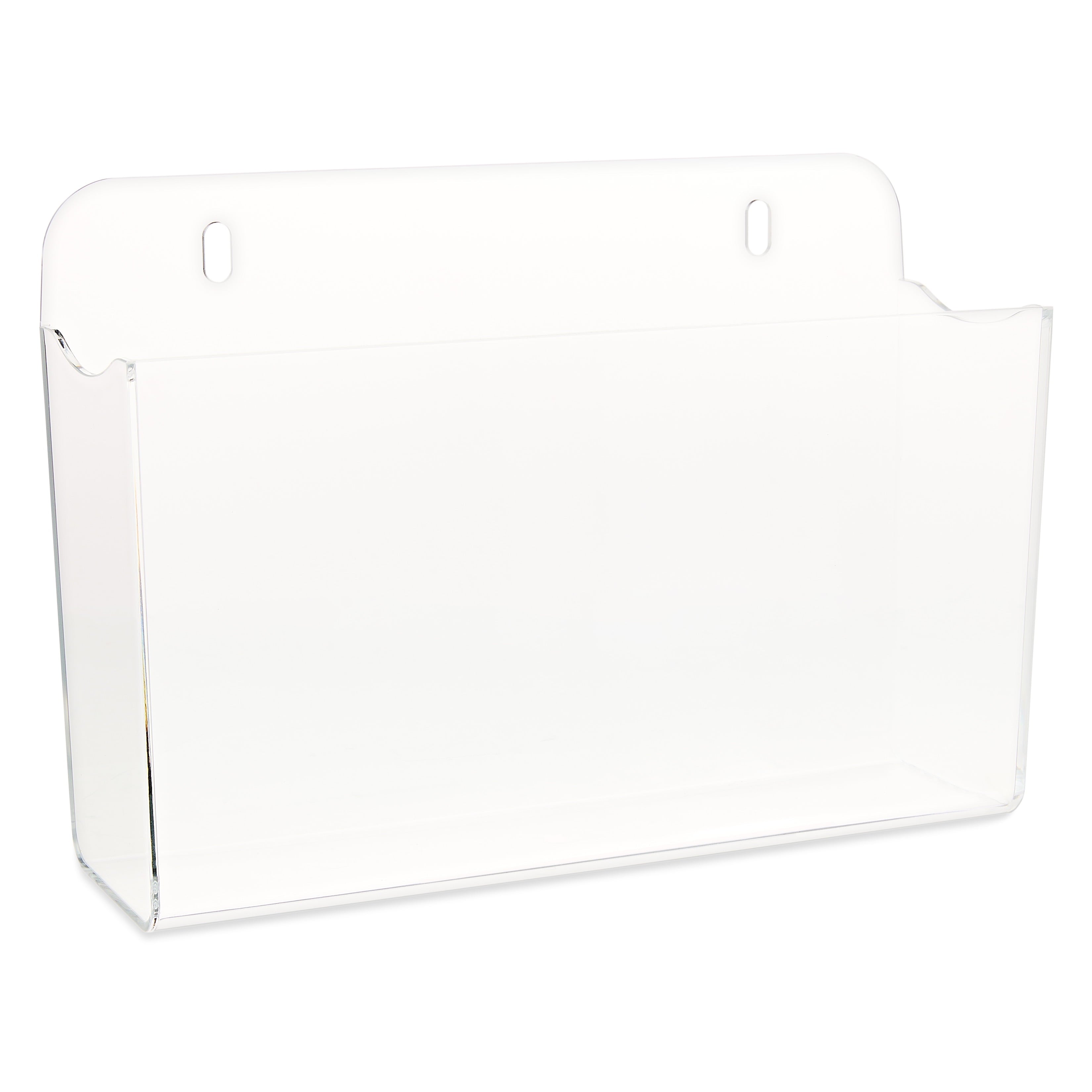 Pen+Gear Acrylic Wall Pocket, 12.28"x3.89"x8.66", Clear, File Organizers, Wall Mount - Image 2
