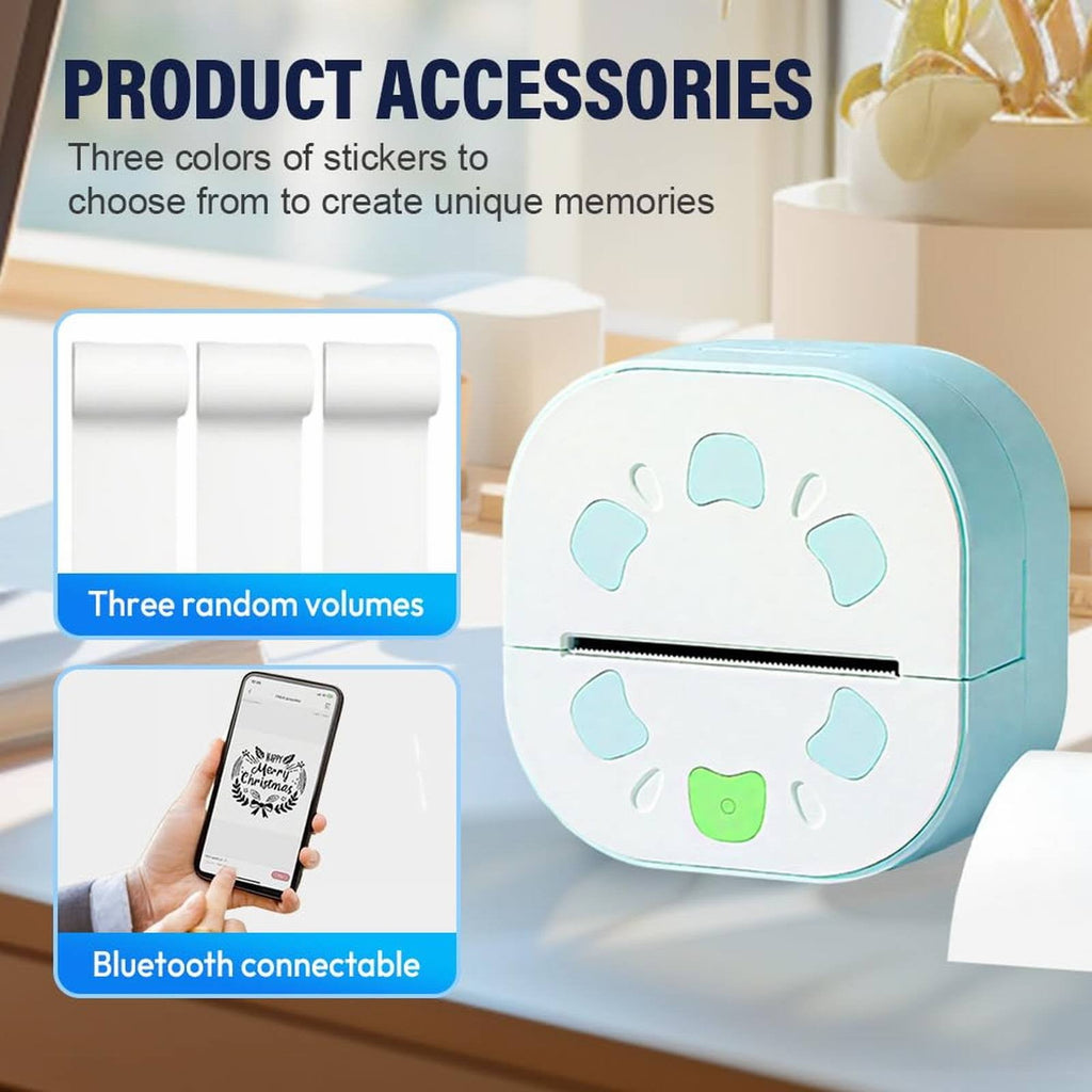Mini Bluetooth Thermal Sticker Printer, Inkless Pocket Label Maker for Study Notes Journaling Diy, Wireless Portable ... - Image 4