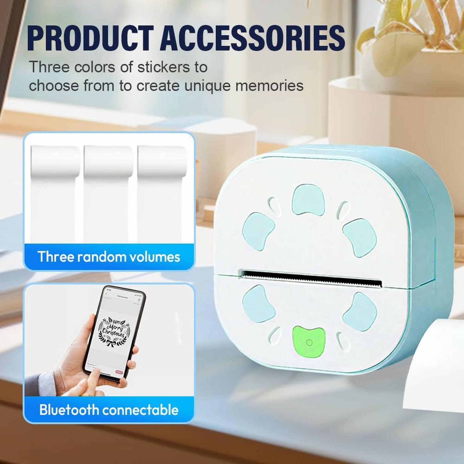 Mini Bluetooth Thermal Sticker Printer, Inkless Pocket Label Maker for Study Notes Journaling Diy, Wireless Portable ... - Image 4