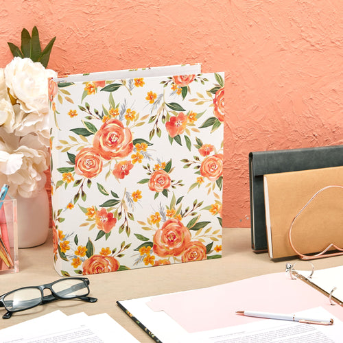2 Pack Colorful Floral 3 Ring Binder with 1.5 Inch Rings, Decorative File Folder for Office Supplies, Planner, Portfo... - Image 2