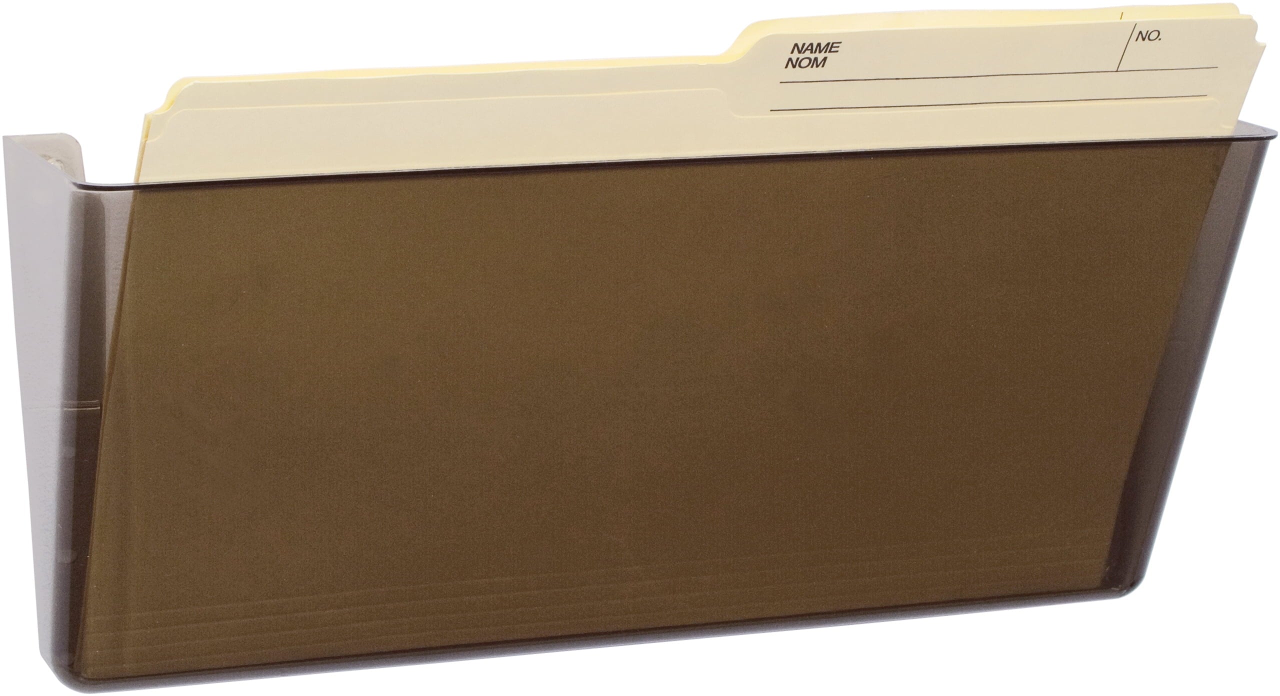 Legal-Size Unbreakable Wall Pocket, Plastic File Organizer, Smoke, 6-Pack - Image 6