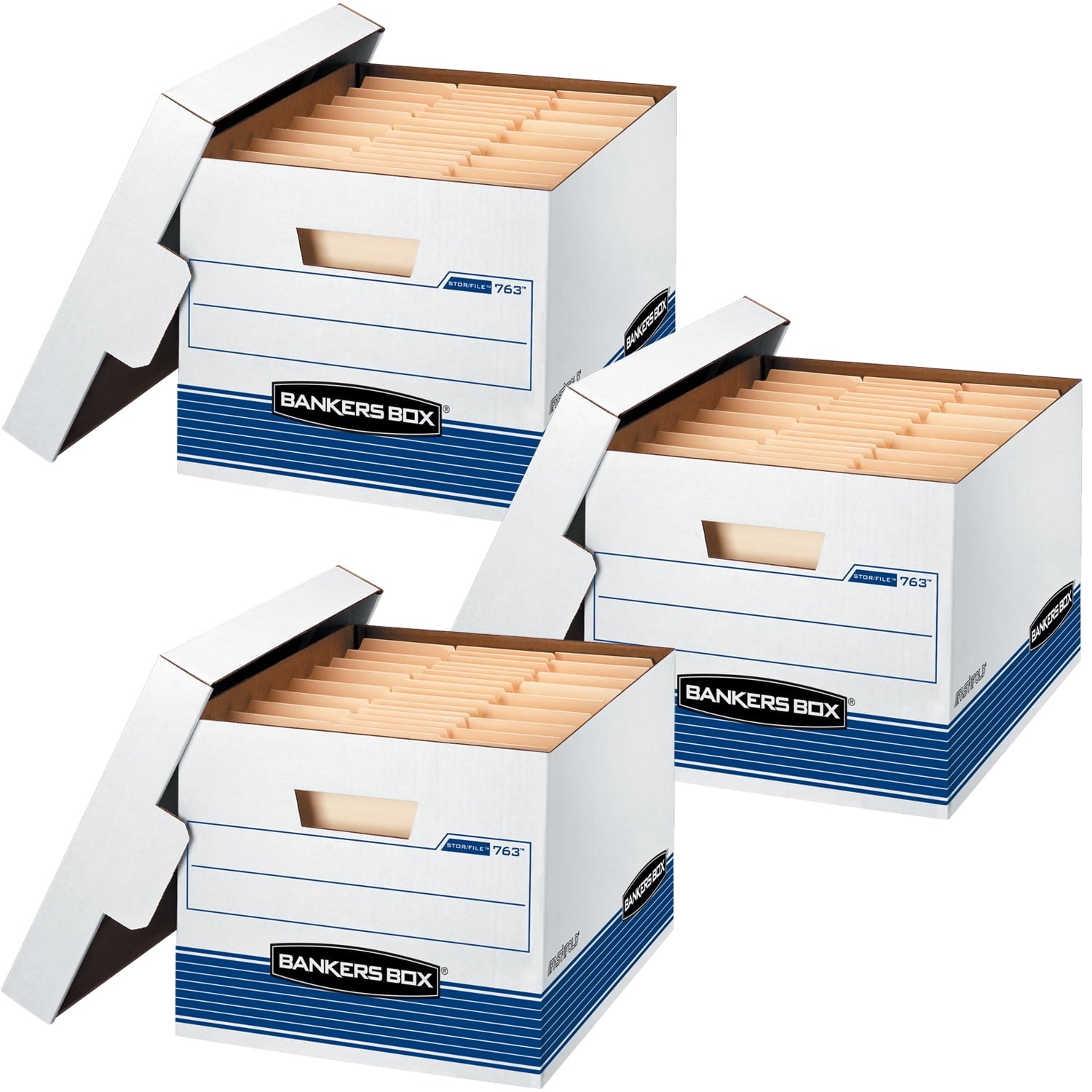 Bankers Box Stor/File Medium-Duty - Letter/Legal, White 3 Pk - Image 4