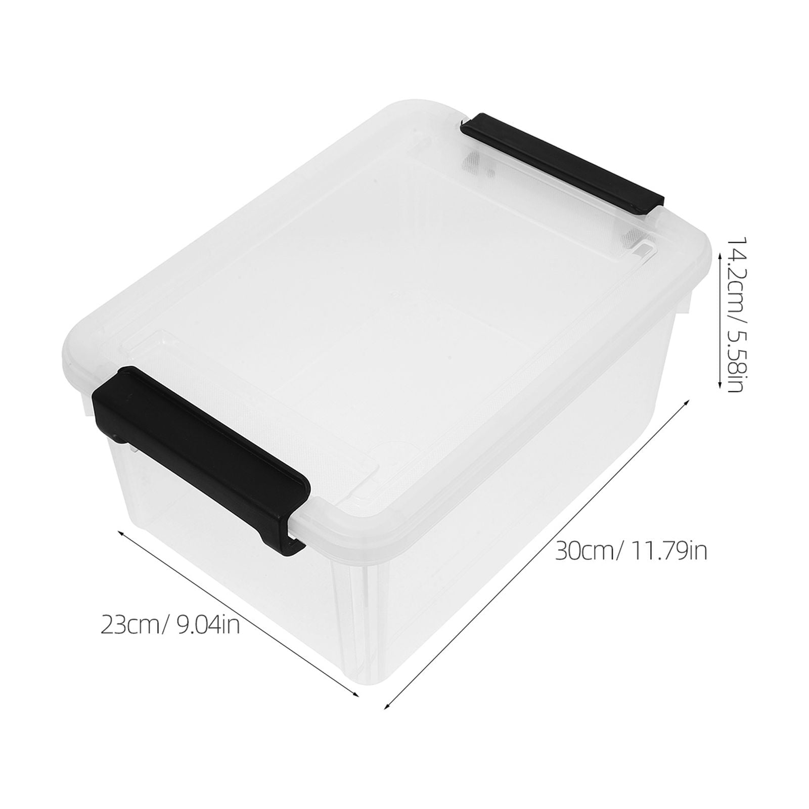 Document Plastic Storage Box Sleek Design For Office Workers 1Pack 11.8X9.1X5.6In - Image 2