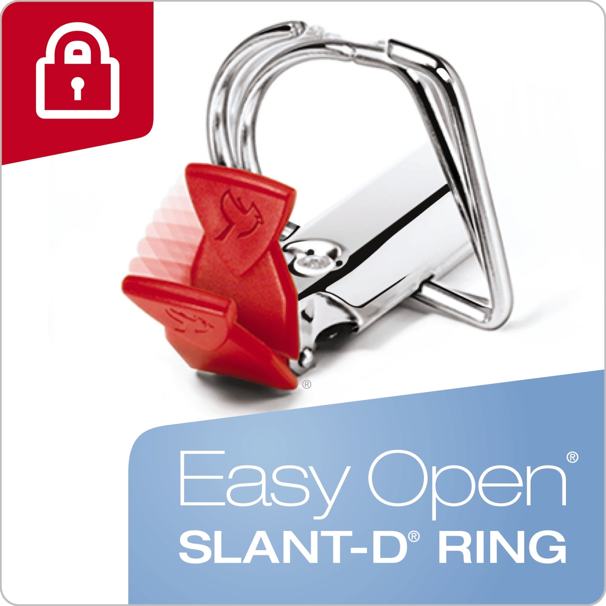 FreeStand Easy Open Locking Slant-D Ring Binder, 3" Cap, 11 x 8 1/2, White - Image 5