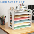 7-Tier Desk File Organizer, 11x17 Inches Large Size A3 Paper Organizer, Desk Organizer for Office Documents, Home