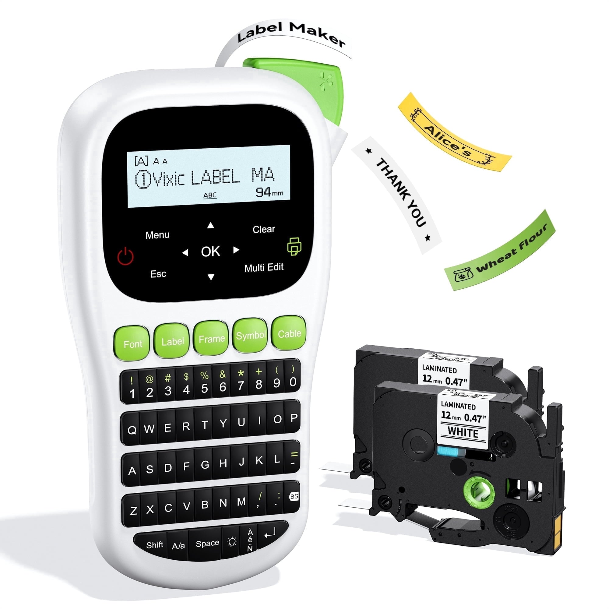 H1100 Handheld Label Maker, Label Printer Machine with Tapes, Portable Label Tape Makerfor Home, Office Organization,...