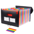 25 Pockets Expanding Folder, Portable Monthly Paper Bill Tax Receipt , Letter A4 Size Document Holder with Blank Labe...