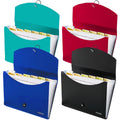 7 Pockets Accordion File Organizer (Pack of 4), Letter Size/A4 Expanding File Folder with Index Tabs, Expandable Plas...