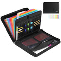 Accordion File Organizer, Fireproof Expanding File Folder with 13 Pockets Document Organizer with Handle & Labels, Portable Home Travel Safe