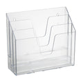 Plastic 3 Slots Letter Size File Organizer, Clear Crystal