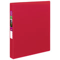 Durable Binder, 1" Slant Rings, 220-Sheet Capacity, DuraHinge, Red (27201)