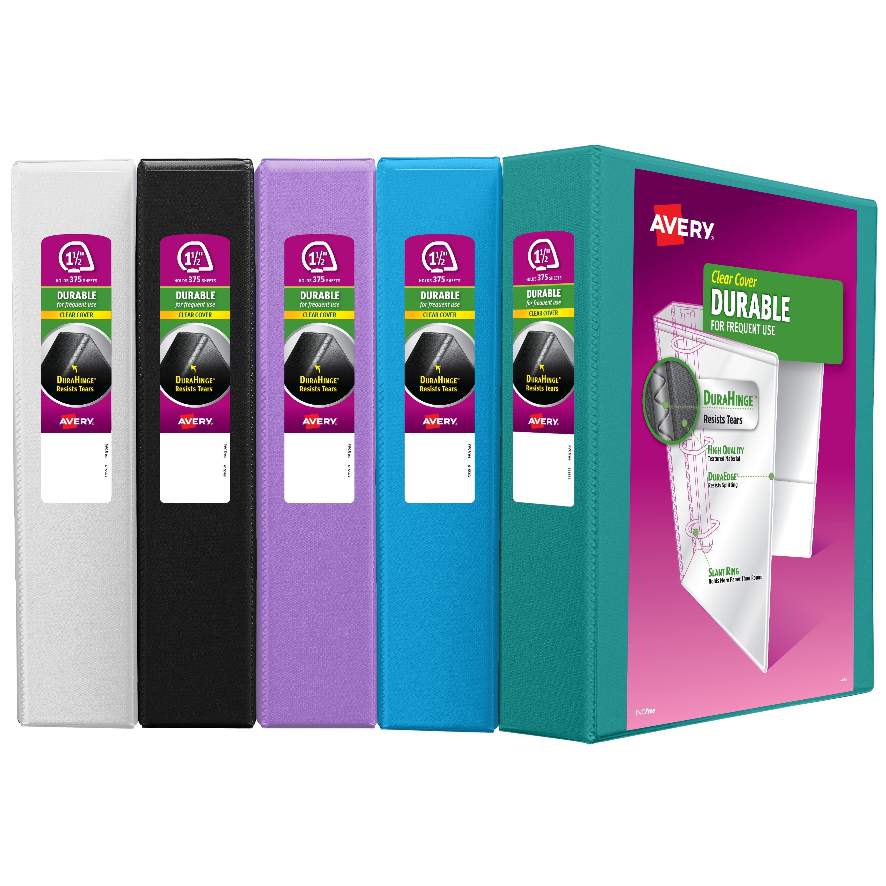 Avery Durable View 1.5" Binder, Color Received Will Vary (17028)