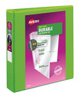Durable View 3 Ring Binder, 1.5" Slant Rings, Chartreuse