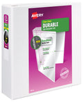 Durable View 3 Ring Binder, 3" Slant Rings, 1 White Binder