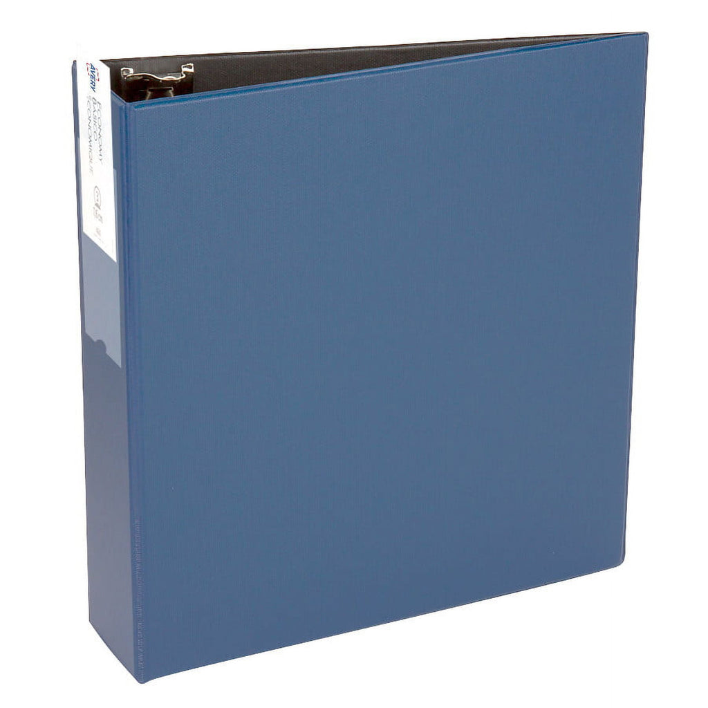 Standard Binder with Label Holder, 3" Rings, Blue (04600)