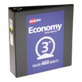 Standard View Binder, 3" Round Rings, Black Binder (05740)