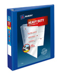 Heavy-Duty View 3 Ring Binder, 1.5" EZD Rings, Pacific Blue