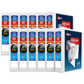 Heavy-Duty View 3 Ring Binder, 1.5" One Touch EZD Rings, 1 White Binder (79195) - 12 Pack